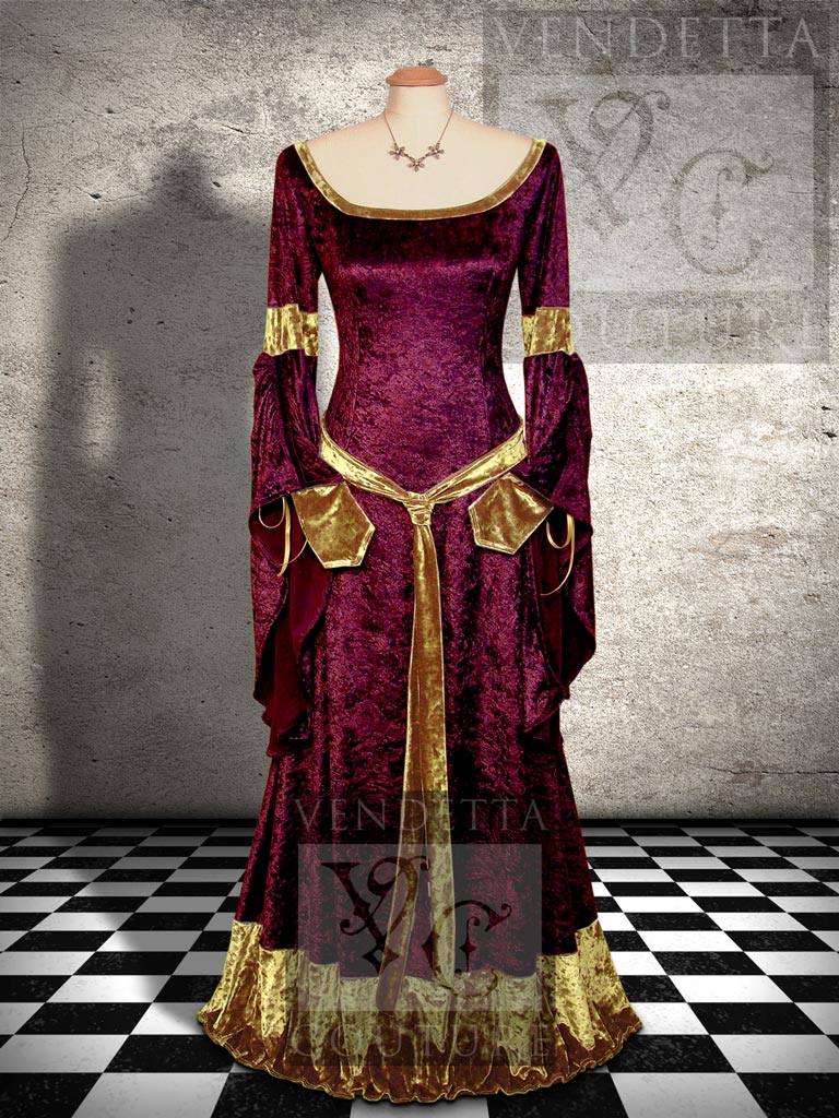 Medieval Dress Lavender Grey