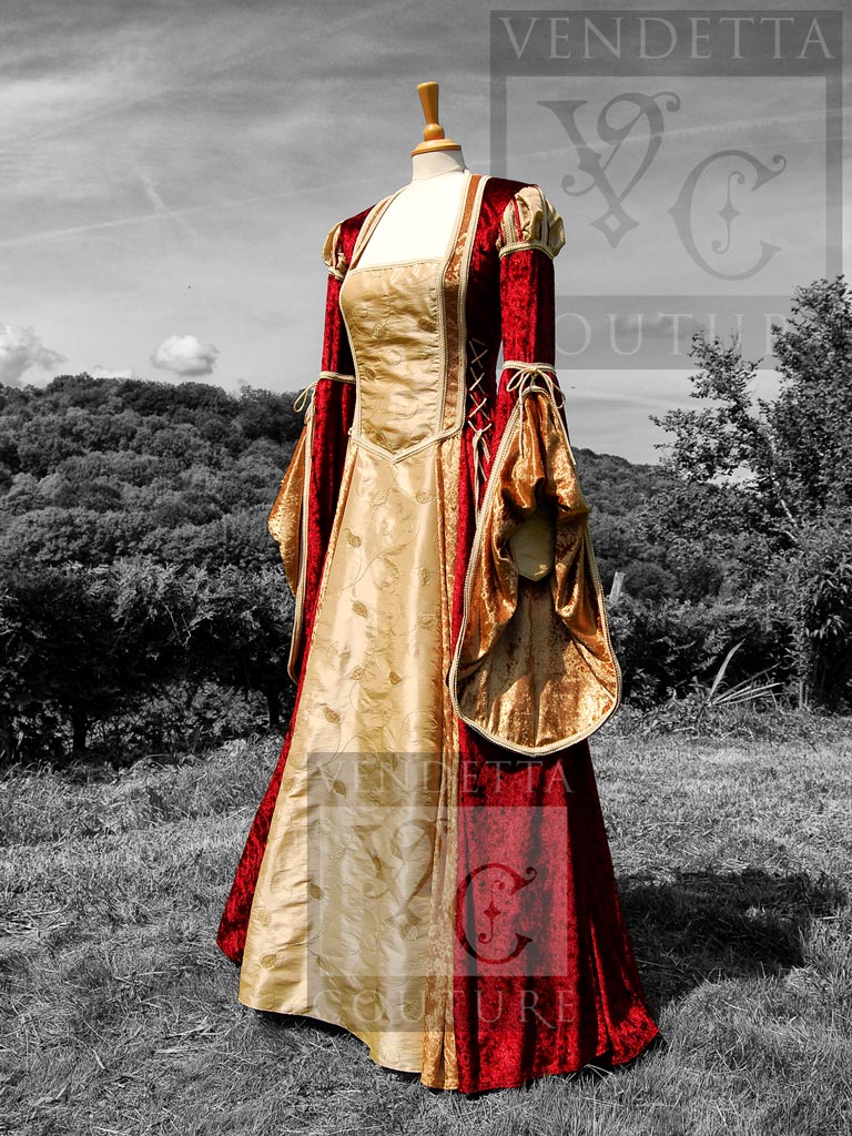 Medieval clothing, medieval dresses and gowns by Vendetta Couture