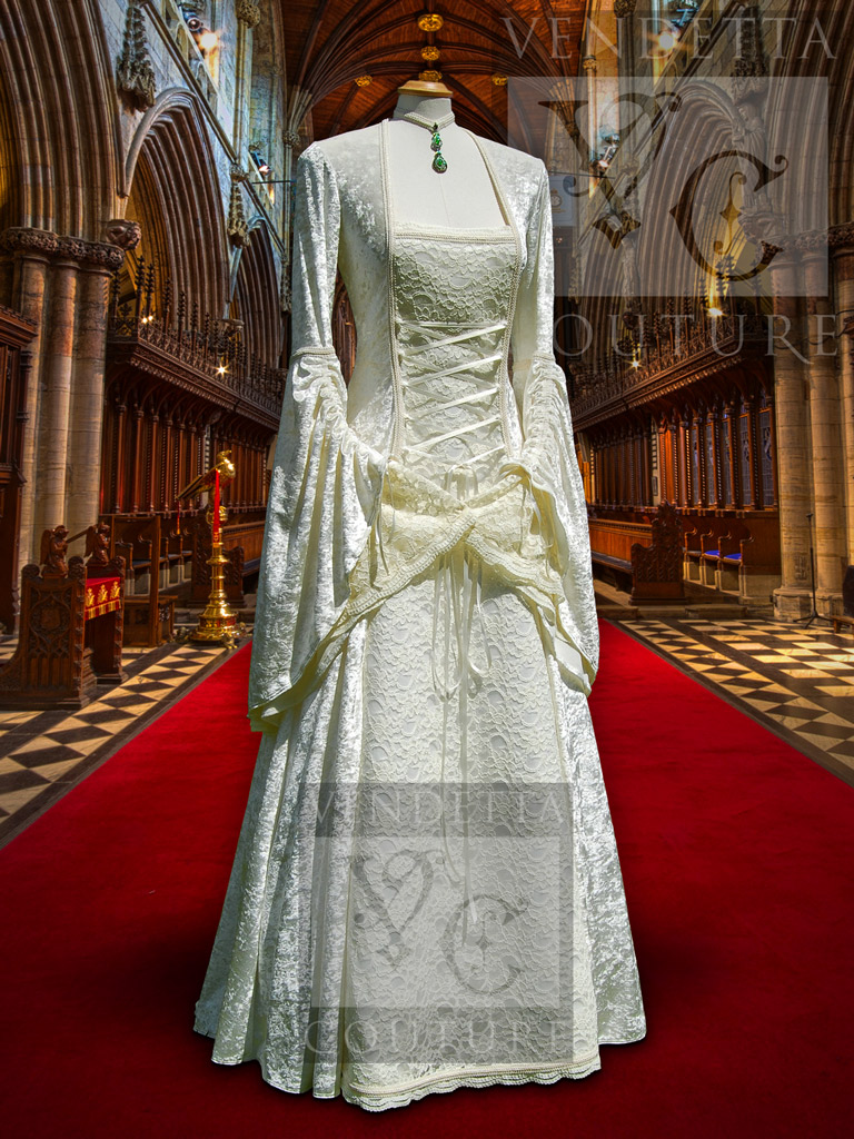modern yet medieval wedding dress