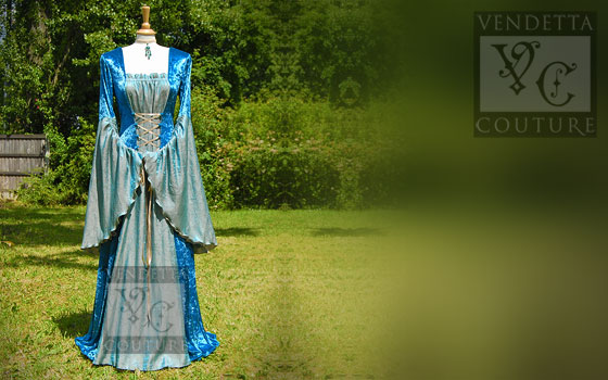 Callalily-014 medieval style dress