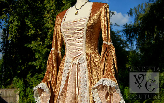 Freesia-012 medieval style gown